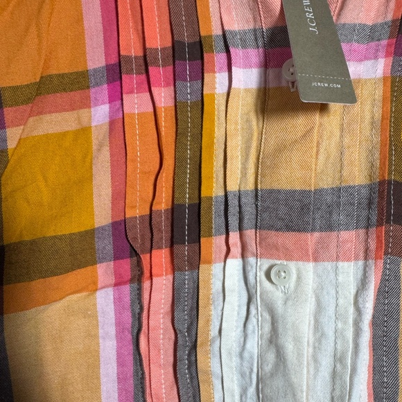 NWT J.Crew Ruffleneck Tuxedo Shirt In Plaid // SZ XXL - Picture 6 of 7